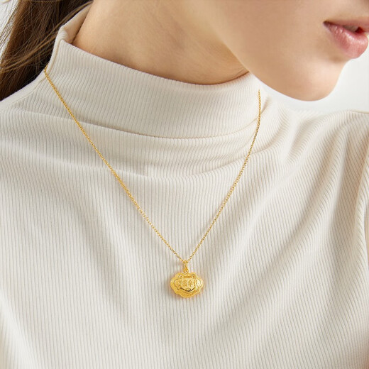 Chow Sang Sang Gold Pendant Pure Gold Longevity Lock Baby One-Year-Old Gift Necklace Not Included 09300P Price 3.3g
