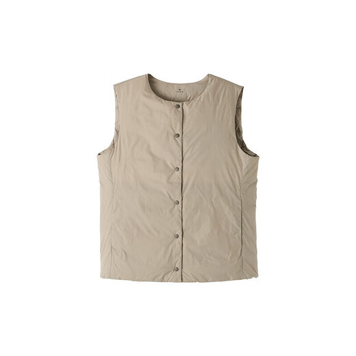 MUJI Women's Lightweight Down Portable Vest Women's Down Jacket Light Beige 5A L