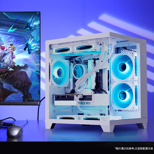 Inno3D RTX5060 host new product 5700X AMD R7 5700X/5050/RTX5060Ti Delta mobile gaming computer host desktop complete machine diy assembly machine R7 5700X+RTX5060TI white丨Configuration six