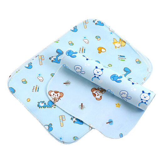 Baby double-sided crystal velvet diaper pad, washable, waterproof and breathable, newborn small leak-proof pad, baby diaper mattress, 70*90 cm, yellow, 1 pack, random pattern 0x0cm