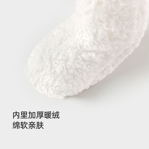 Babylove baby stockings winter baby thickened warm plush versatile calf socks non-slip toddler socks light gray 6-12 months (10.5cm)