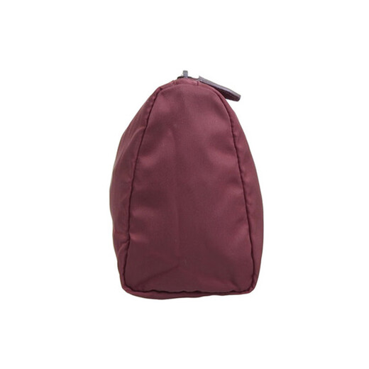 PRADA triangle logo decorated zipper closure nylon storage bag cosmetic bag women's red basic outfit (bag)