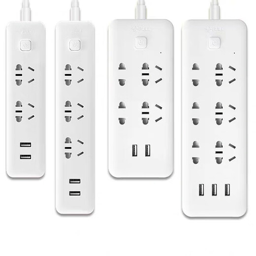 Bull socket USB socket multi-functional socket strip strip strip with switch smart socket strip 2-pin plug_1.5 meters two sockets two USB