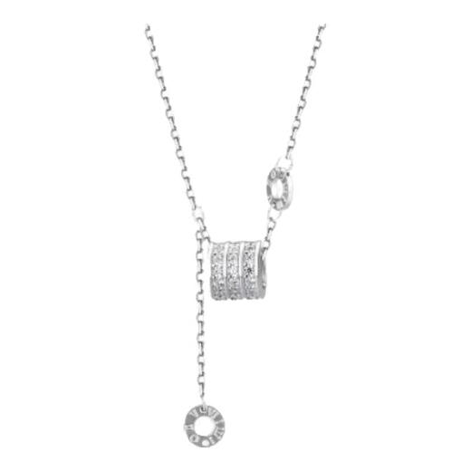 I Do Platinum Pt950 Tassel Small Waist Necklace Women's Collarbone Light Luxury Chain Platinum Small Waist Pendant Necklace Small Waist Necklace