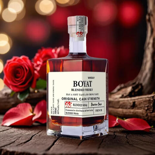Boyat whisky de alta gama botella cuadrada pequeña botella Shanchuan botella cuadrada whisky 500ml * 1 botella