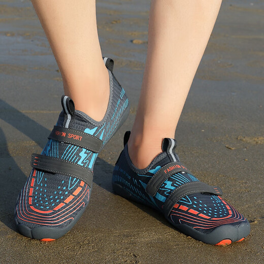 River tracing shoes for men and women in summer new non-slip fitness yoga mesh breathable quick-drying outdoor hiking and wading shoes 101 Gray Moon Orange 45