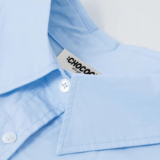 CHOCOOLATE it women's pure cotton blue shirt jacket women's autumn and winter shawl shirt two-piece set layered loose top women's blue shirt two-piece set S