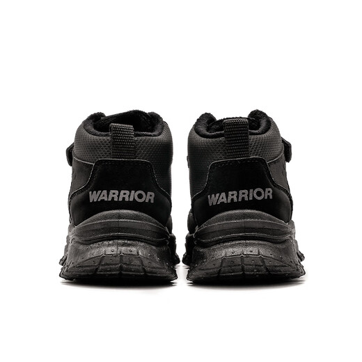 Pull back children's shoes children's cotton shoes winter plus velvet warm sports shoes for boys and girls WBNJS2757 black black 32