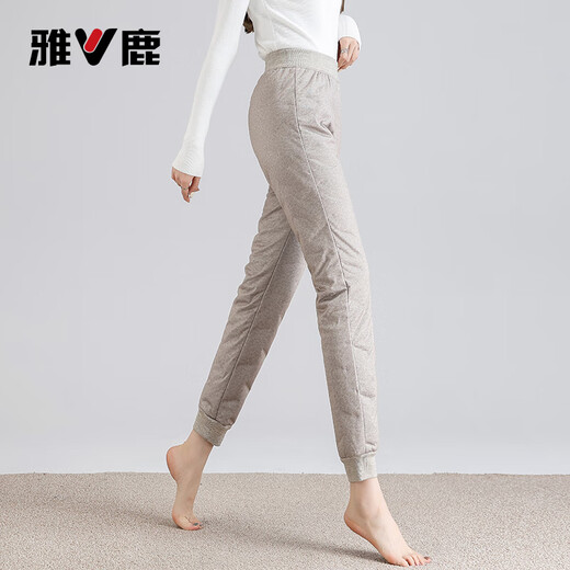 Yalu down pants women's inner liner Northeast cold-proof goose down inner wear 25 winter new high-waist leg warm pants