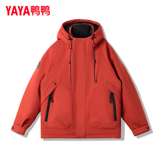 鸭鸭（YAYA）王一博同款新山系户外登山羽绒服男女士同款2025新款休闲外套YX 黑色 L /175/92A