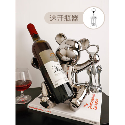 Tanbeiman red wine display rack violent bear red wine rack decoration sense niche light luxury home living room TV cabinet wine cabinet soft decoration 3-grid wine cabinet 6-piece set