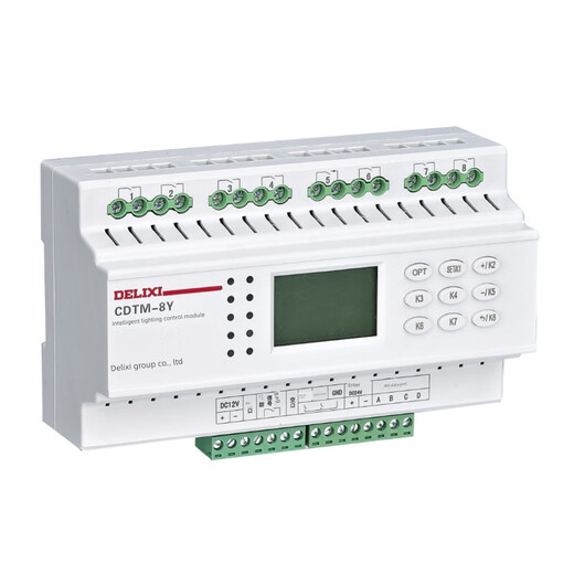 Delixi intelligent lighting control module CDTM-8Y CDTM-4 12 LCD AC220V panel 8604 CDTM-12Y_DC12V_16A_LCD screen