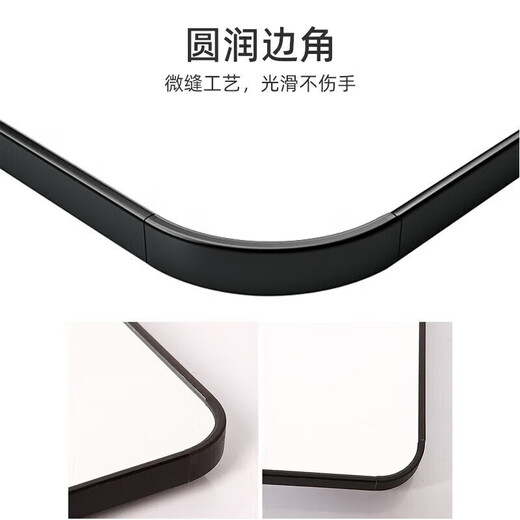 Full-body floor-standing mirror, fitting mirror, household explosion-proof wall-mounted cloakroom internet celebrity large mirror, classic black 150*40 wall-mounted + floor-standing