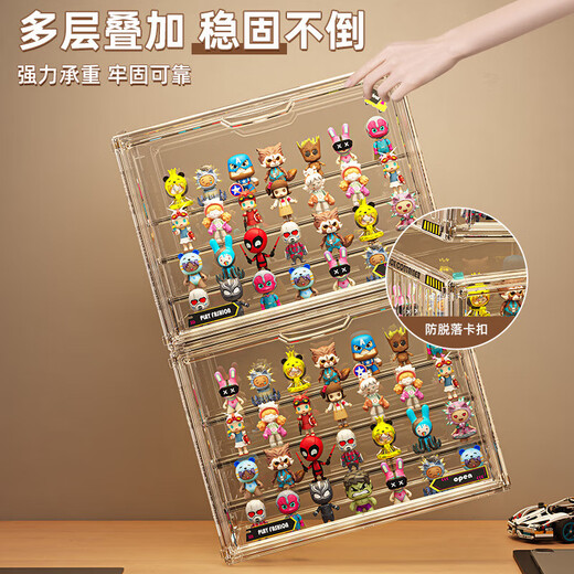 Xu Lin Japan blind box storage display rack dust-proof container figure display cabinet anime doll ornaments storage box transparent extra large/4 layers 1 piece 36*20*27.5cm transparent visible dustproof and moisture-proof