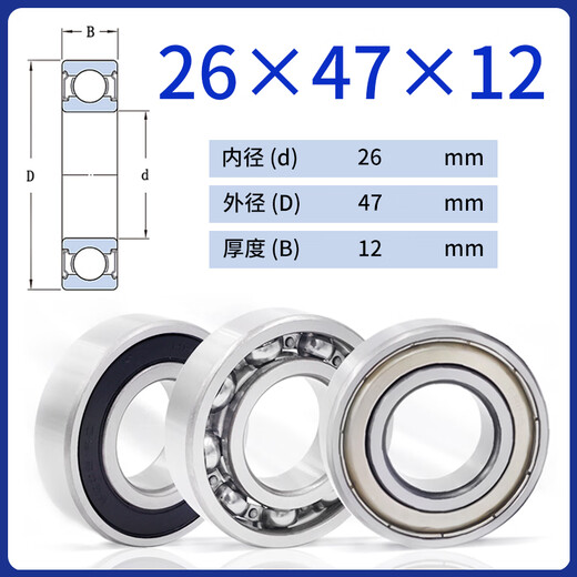 Complete list of bearing models Non-standard bearing inner diameter 26 27 28 30 32 35 36 38 40 deep groove ball bearing 26*47*12 others