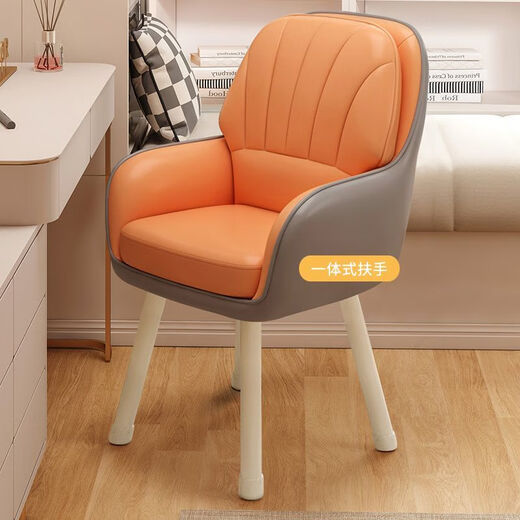 Xiaomi famous craftsman cream style makeup stool girls bedroom dressing table stool backrest home small apartment high-end manicure makeup chair velvet-front khaki gray back (spring package latex pad) European imported beech solid wood fixed chair legs