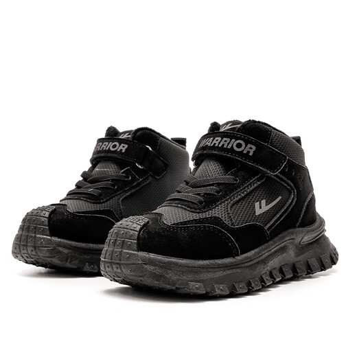 Pull back children's shoes children's cotton shoes winter plus velvet warm sports shoes for boys and girls WBNJS2757 black black 32