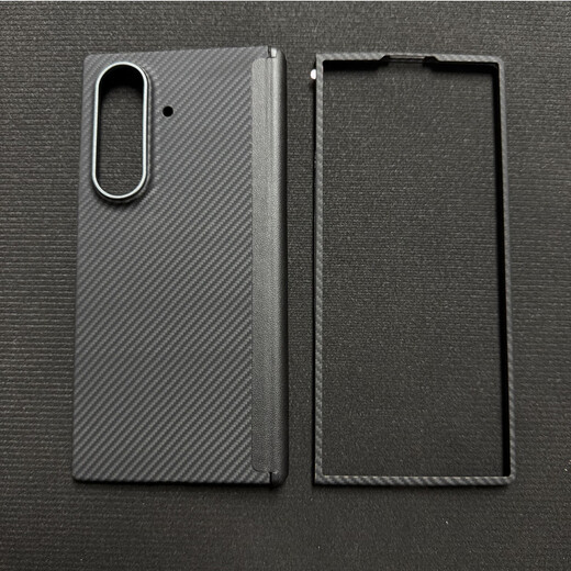 Samsung (SAMSUNG) Apple original quality suitable for Samsung zfold7 mobile phone case Kevlar aramid fiber front case thin carbon 600D fine lines - metal frame magnetic center shaft type back cover Samsung Galaxy Z Fold 6