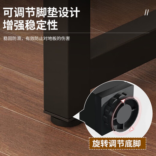 New appearance computer desk e-sports table solid wood desk home desktop desk study table writing table workbench long table 120*60CM 40MM carbon steel legs walnut color