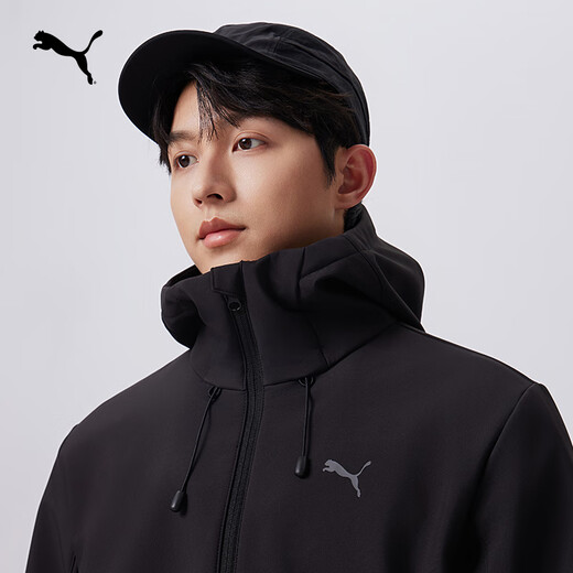 PUMA water-repellent velvet warm sports jacket for men and women, new autumn and winter casual jacket for couples 694687 Black-01 M (175/96A)