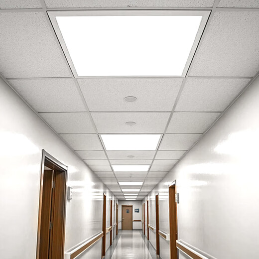 Magic color LED mineral wool board panel light 595x595 flat panel light gusset square office grille ceiling integrated ceiling recessed lighting white light 48W-single package
