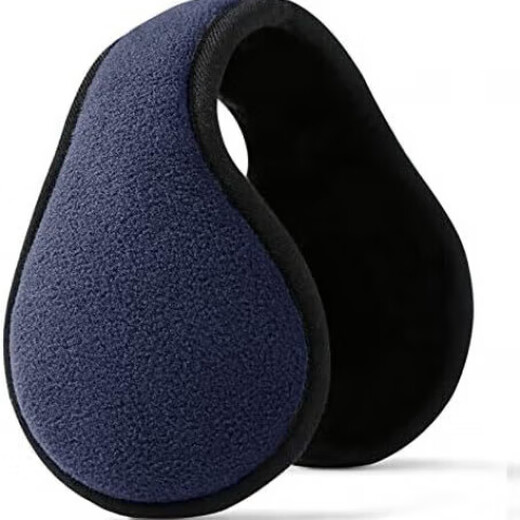 KINGXIAOJING German winter warm earmuffs, earmuffs, men's back-worn earmuffs, foldable earmuffs, winter women's ear warmer hats, black polar fleece, extended and thickened, foldable, back-worn earmuffs, 1 piece