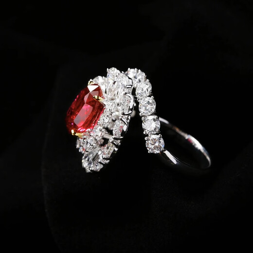 ROYALPICK ruby ring 3 carats unburned pigeon blood red 18K gold diamond as a Wife's Day birthday gift for marriage