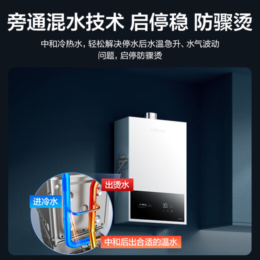 Vanhe Mercedes series gas water heater, natural gas water gas dual-adjustable constant temperature ECO gas-saving 40% 6-fold net filter, antibacterial, multiple safety protection WH1 14L upgraded bypass water mixing technology 14WH1 PRO