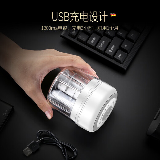 KINGXIAOJING German garlic mashed artifact wireless electric garlic stirrer garlic mince household garlic mince garlic beater glass electric mixer white 150ml standard