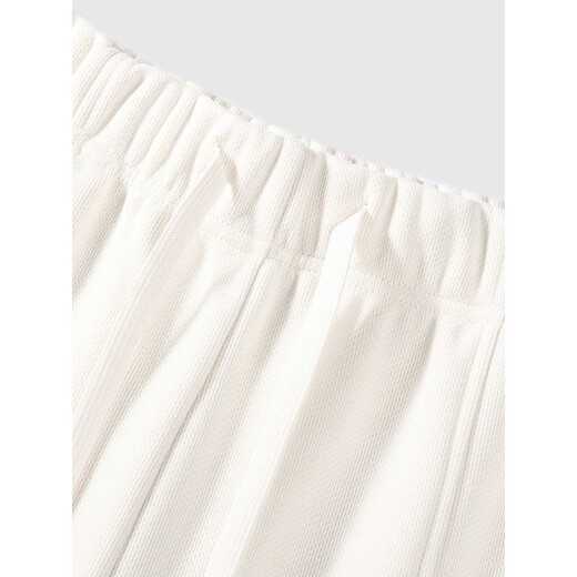 GXG Men's Loose Tie-Leg Sweatpants Thick Casual Pants Commuting Men's Pants Off-White 180/XL