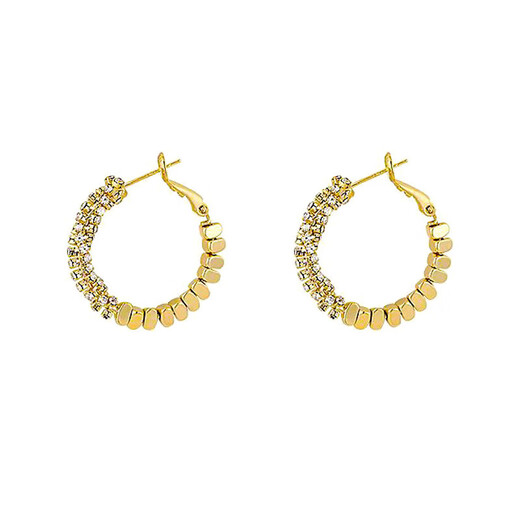 Gold Broken Silver Unique Hoop Earrings Women's Niche Design Light Luxurious Earrings 2025 New Trendy Ear Jewelry 18K Gold 925 Silver Needle Plated