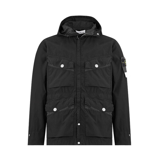 STONE ISLAND 25 autumn and winter outdoor travel men's short parka coat black M