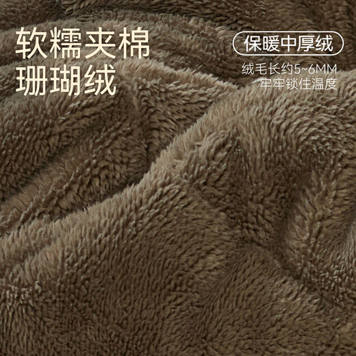 Catman plus velvet and thickened three-layer quilted men's pajamas men's winter warm stand-up collar cotton jacket can be worn outside 25 years new product