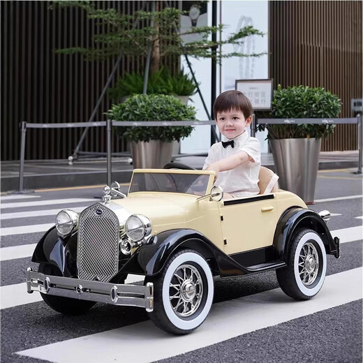 Segas double children's electric car four-wheel stroller baby remote control car children's classic car toy car can sit painted pink + rear tow + 280 yuan 12V12 Chaowei battery 550