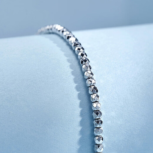 Meluxe Pt950 platinum bracelet with sparkling beads platinum bracelet for women, birthday gift for girlfriend, about 4.16g-16+3cm