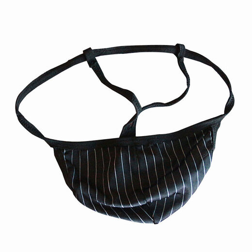 Two pieces of men's underwear, thong, sexy underwear, T pants, striped color underwear, horizontal stripes, black, suitable for 175 weight, 140 Jin, Jin equals 0.5 kg, within