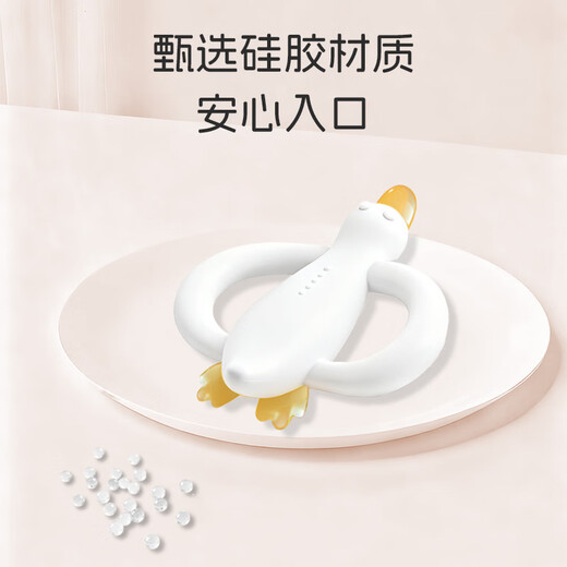 Dr. Ma's Baby Teether and Molar Stick for 4 months and above, Small Mushroom Teething Glue for Baby Small Month Old, White Goose