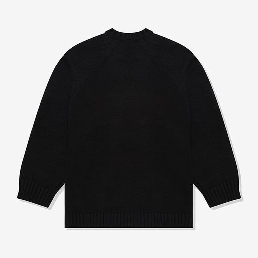 UNDEFEATED five-stripe American sweater, trendy men's and women's same LOGO campus style sweater, black UE53GKR02M M