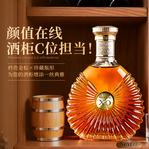 派斯顿（PASSTON）法国进口洋酒XO白兰地40°烈酒礼盒金钻原酒进口微醺圣诞送礼聚餐 热门星选 3L 1瓶