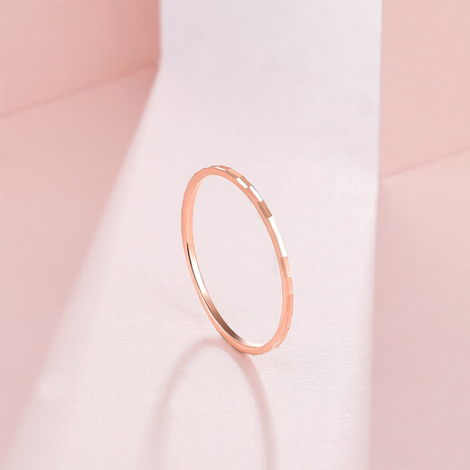 Saturday Fortune 18K gold ring for women, simple colored gold plain ring birthday gift KI015177 No. 14