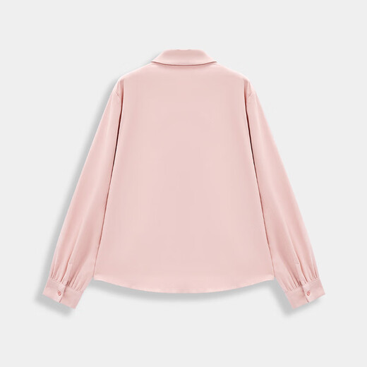 IEF/Aiyifu 2025 new autumn Korean style simple commuting temperament right shoulder casual versatile shirt top pink S