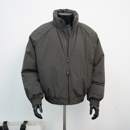 She Manlai bomber American short stand collar cotton coat men's winter workwear thickened warm flight jacket cotton coat jacket for men coffee yellow XL