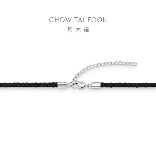 Chow Tai Fook G&W series PT950 platinum pendant with rope as a gift PT164084