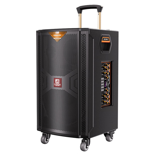 MALONE high-power outdoor karaoke speaker with wireless microphone Bluetooth professional sound card live singing high volume performance mobile trolley square dance speaker K-710 speaker (8-inch bass) dual microphones + gift package