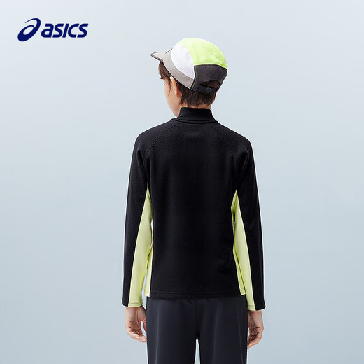ASICS children's clothing 25 years winter children's half-zip color-blocked long-sleeved moisture-absorbing, heating, warm and comfortable 334251002503