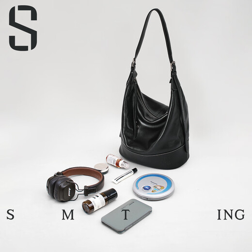 Ximuting first layer cowhide bucket bag 2025 new women's shoulder bag light luxury niche high-end bag light luxury gift hazelnut brown