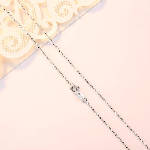PT950 platinum necklace women's clavicle chain plain chain naked fine platinum chain as a Valentine's Day gift for your girlfriend Gypsophila chain light luxury style 45cm