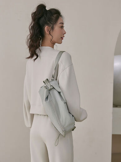 Motherlulu Backpack Women's FastTrack20 Fitness Yoga Crossbody Bag Pilates Waterproof Shoulder Bag Light Gray Spot and Fast Shipping