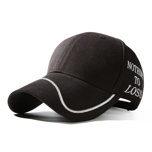 CACUSS Baseball Cap 2025 Spring New Men's and Women's Fashionable Peaked Hat Wide Brim Sun Protection Sunshade Sports Hat Zunya Black Adjustable (56-60CM)