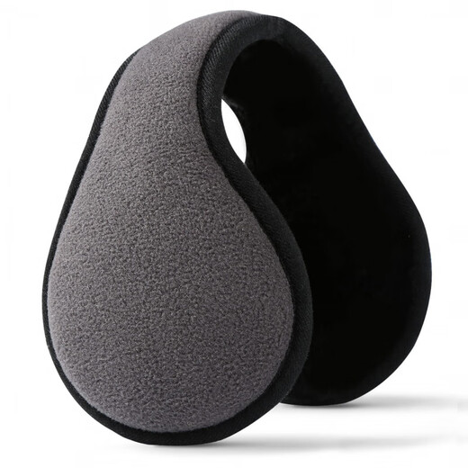 KINGXIAOJING German winter warm earmuffs, earmuffs, men's back-worn earmuffs, foldable earmuffs, winter women's ear warmer hats, black polar fleece, extended and thickened, foldable, back-worn earmuffs, 1 piece